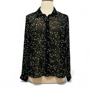 CAbi Blouse Star Print sz L/G